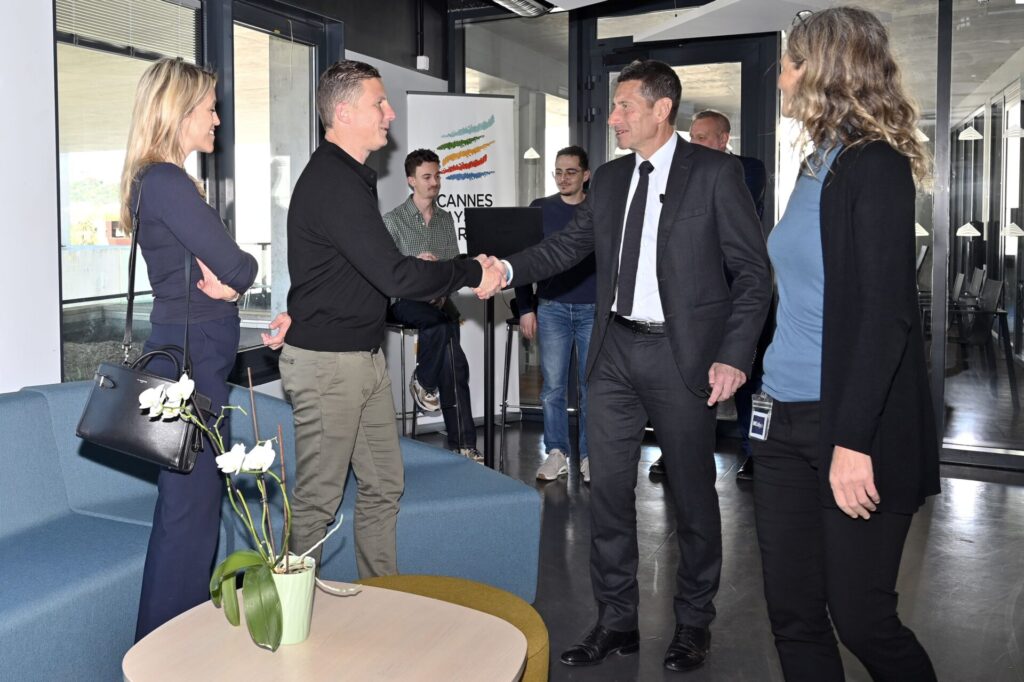 David Lisnard avec les entreprises de Cannes Bastide Rouge.